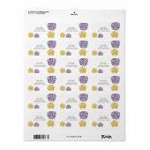 Adresetiketten van Paarse en gele Petal Blooms Etiket (Full Sheet)