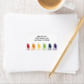 Adresetiketten van regenboogpacock etiket (Insitu)