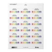 Adresetiketten van regenboogpacock etiket (Full Sheet)