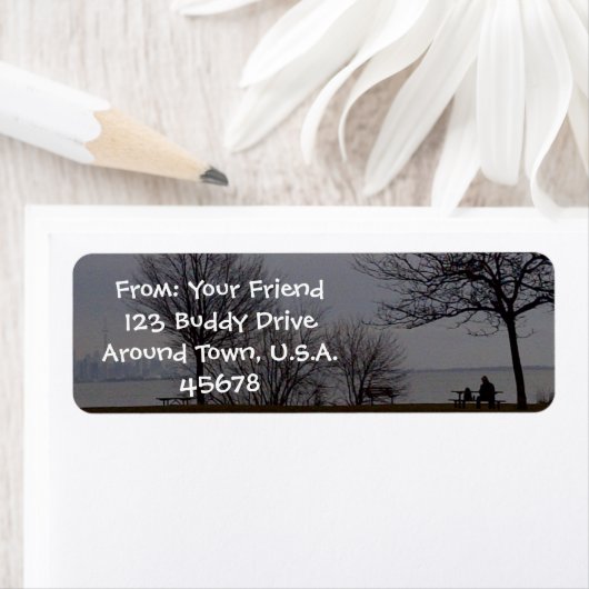 Adresetiketten van RoseWrites op Warm Winter Etiket (Insitu)