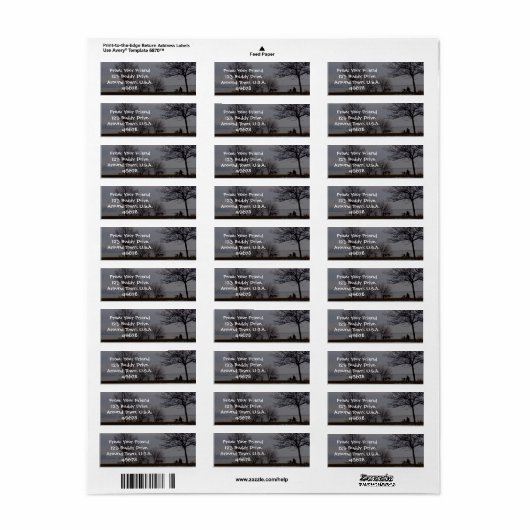 Adresetiketten van RoseWrites op Warm Winter Etiket (Full Sheet)