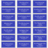 Adresetiketten van Royal Blue and White Wedding Gu Sticker (Voorkant)