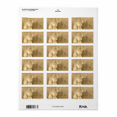 Adresetiketten van Sepia Sahara Etiket (Full Sheet)