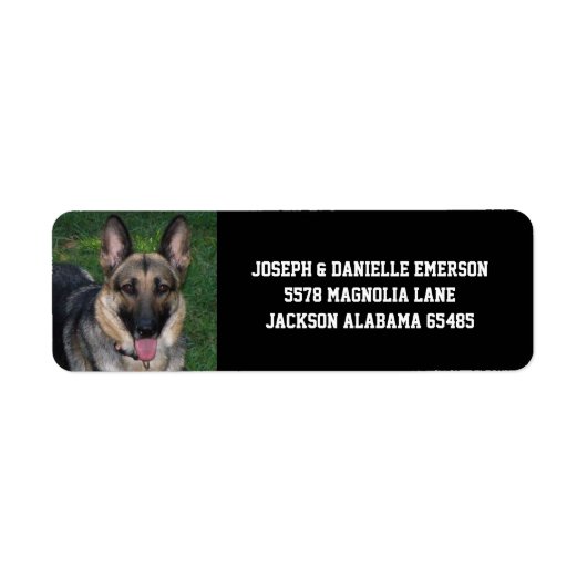 Adresetiketten van Shepherd Dog Etiket (Voorkant)