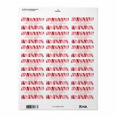 Adresetiketten van snoepsuikerriet etiket (Full Sheet)