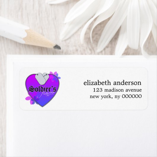 Adresetiketten van soldaten etiket (Insitu)
