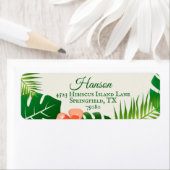 Adresetiketten van Tropical Island Beach Luau Etiket (Insitu)