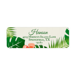 Adresetiketten van Tropical Island Beach Luau Etiket