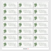 Adresetiketten van Tropische Leaves Wedding Guest Sticker (Vel)