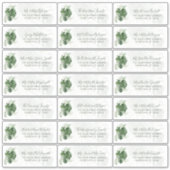 Adresetiketten van Tropische Leaves Wedding Guest Sticker (Voorkant)