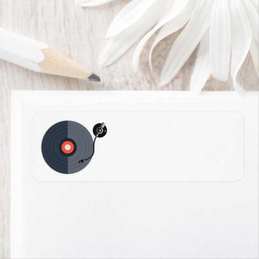 Adresetiketten van vinylrecord etiket (Insitu)