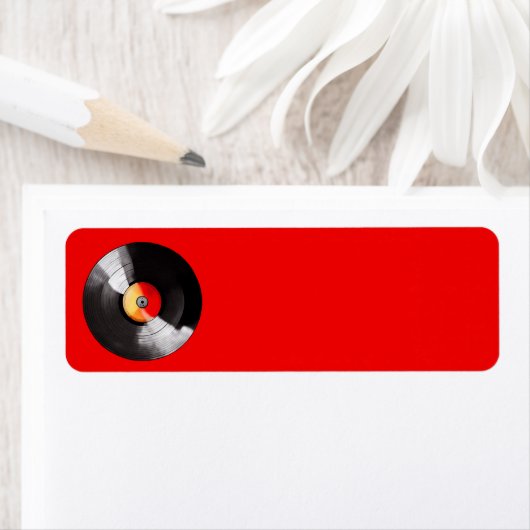 Adresetiketten van vinylrecord etiket (Insitu)
