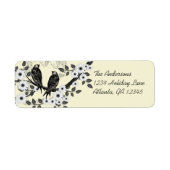 Adresetiketten van  vogelsoorten Daisy Flowers Etiket (Voorkant)