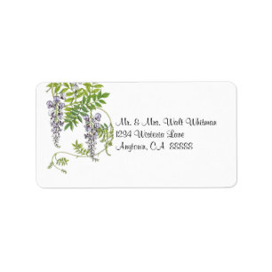  Adresetiketten van Wisteria Vine Etiket