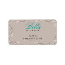 adresetiketten van zalon en spa