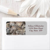 Adresetiketten—Versteend hout, voorzijde Etiket (Insitu)