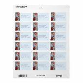 Adresetiketten—Victoriaans Lady Red Etiket (Full Sheet)