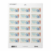 Adresetiketten/vlinder en bloemen etiket (Full Sheet)