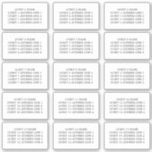 Adresetiketten voor 15 uitnodigingen sticker (Voorkant)