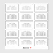 Adresetiketten voor 15 uitnodigingen sticker (Vel)