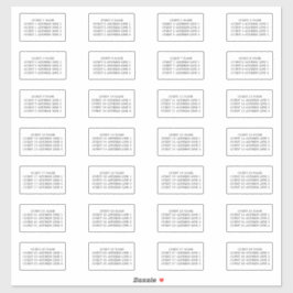 Adresetiketten voor 28 uitnodigingen sticker