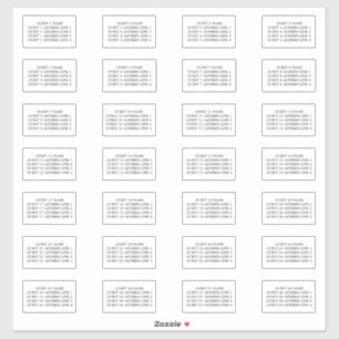 Adresetiketten voor 28 uitnodigingen sticker