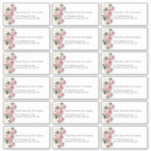Adresetiketten voor aangepaste weddenschappen Roze Sticker (Voorkant)