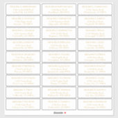 Adresetiketten voor aangepaste weddenschappen sticker (Vel)