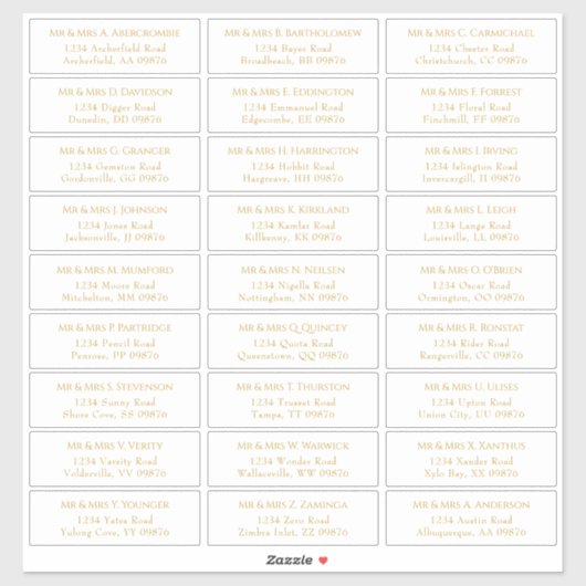 Adresetiketten voor aangepaste weddenschappen sticker (Vel)