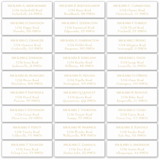 Adresetiketten voor aangepaste weddenschappen sticker (Voorkant)