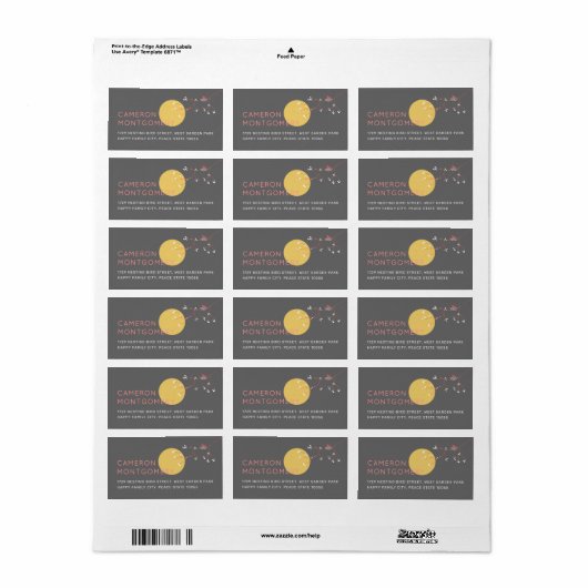 Adresetiketten voor Baby shower van de vogelfamili Etiket (Full Sheet)