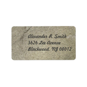 Adresetiketten voor betontextuur etiket