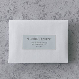 Adresetiketten voor blauw en grijs Baby shower Sticker