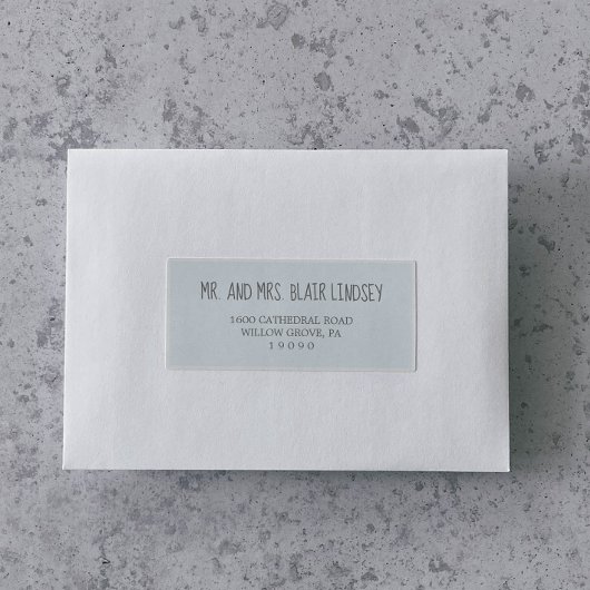 Adresetiketten voor blauw en grijs Baby shower Sticker