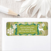 Adresetiketten voor blauwgroen en groene bomen etiket (Insitu)