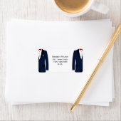 Adresetiketten voor BlueAnd White Gay Wedding Etiket (Insitu)