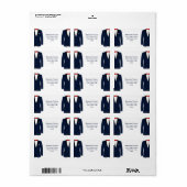 Adresetiketten voor BlueAnd White Gay Wedding Etiket (Full Sheet)