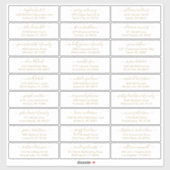  adresetiketten voor bruiloft Gold Sticker (Vel)