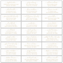  adresetiketten voor bruiloft Gold