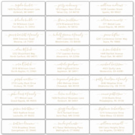  adresetiketten voor bruiloft Gold Sticker