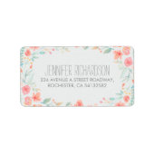 Adresetiketten voor de Waterverf van Floral Etiket (Voorkant)