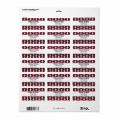Adresetiketten voor dempingretro etiket (Full Sheet)