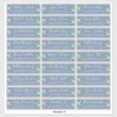  Adresetiketten voor een blauwe bruiloft Sticker (Vel)