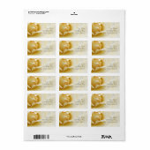 Adresetiketten voor eenmalig Creamy White Rose Wed Etiket (Full Sheet)