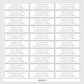 Adresetiketten voor eenvoudige bruiloft sticker (Vel)