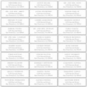 Adresetiketten voor eenvoudige bruiloft sticker (Voorkant)