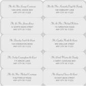 Adresetiketten voor eenvoudige bruiloft sticker (Voorkant)