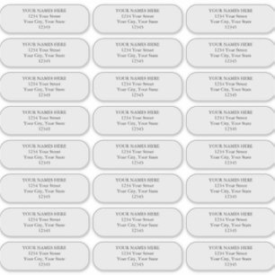 Adresetiketten voor eenvoudige platte afgeronde ho sticker