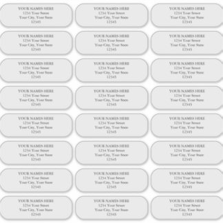 Adresetiketten voor eenvoudige platte afgeronde ho sticker