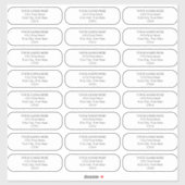 Adresetiketten voor eenvoudige platte afgeronde ho sticker (Vel)